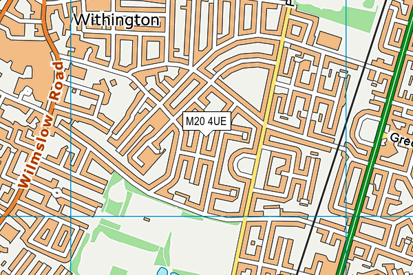 M20 4UE map - OS VectorMap District (Ordnance Survey)