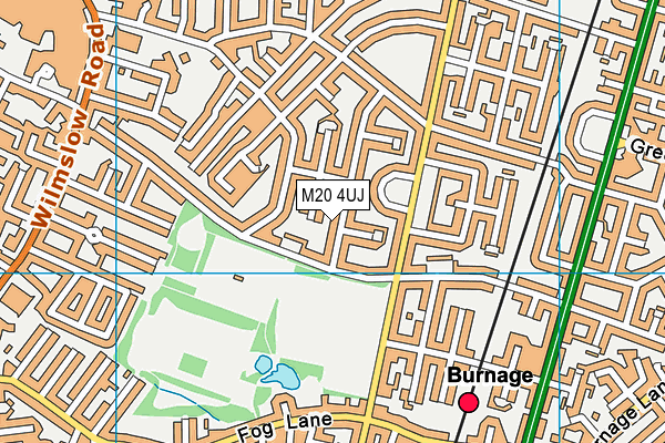 M20 4UJ map - OS VectorMap District (Ordnance Survey)