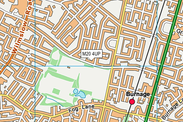 M20 4UP map - OS VectorMap District (Ordnance Survey)