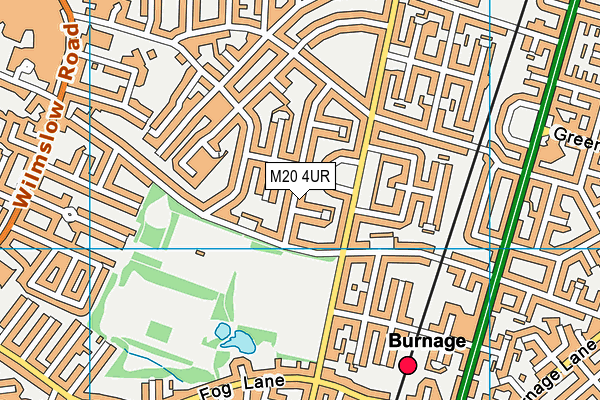 M20 4UR map - OS VectorMap District (Ordnance Survey)