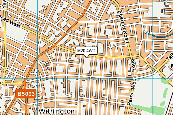 M20 4WD map - OS VectorMap District (Ordnance Survey)