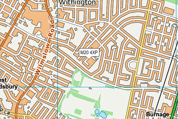M20 4XP map - OS VectorMap District (Ordnance Survey)