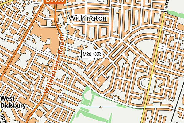 M20 4XR map - OS VectorMap District (Ordnance Survey)