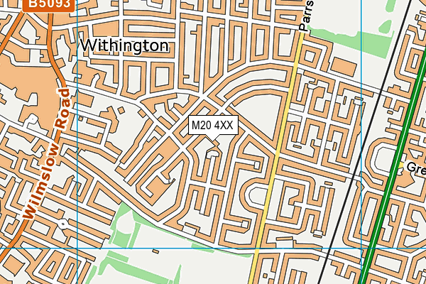 M20 4XX map - OS VectorMap District (Ordnance Survey)