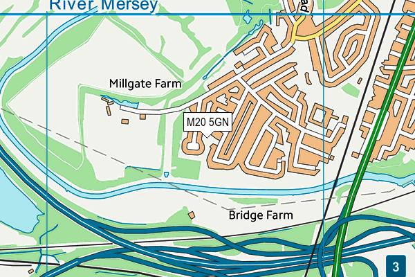 M20 5GN map - OS VectorMap District (Ordnance Survey)