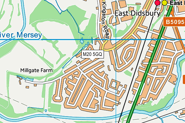Didsbury Lawn Tennis Club map (M20 5GQ) - OS VectorMap District (Ordnance Survey)