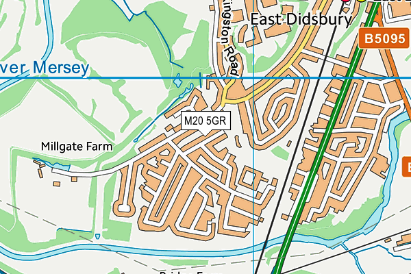 M20 5GR map - OS VectorMap District (Ordnance Survey)