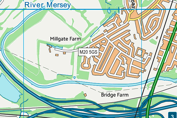 M20 5GS map - OS VectorMap District (Ordnance Survey)