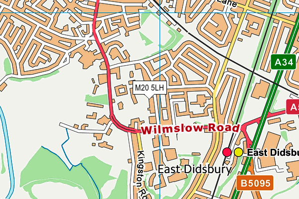 M20 5LH map - OS VectorMap District (Ordnance Survey)