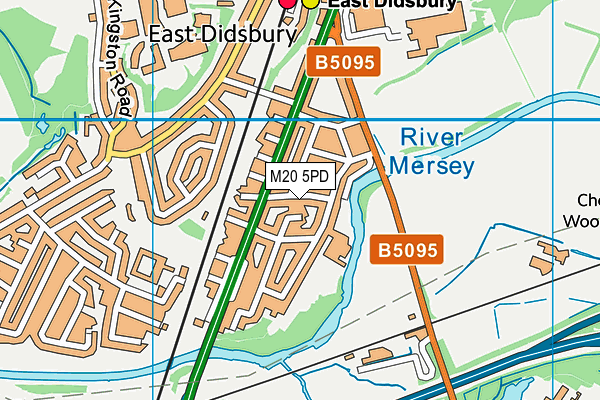 M20 5PD map - OS VectorMap District (Ordnance Survey)