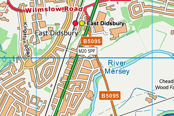 M20 5PF map - OS VectorMap District (Ordnance Survey)