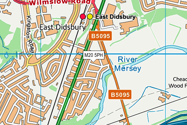 M20 5PH map - OS VectorMap District (Ordnance Survey)