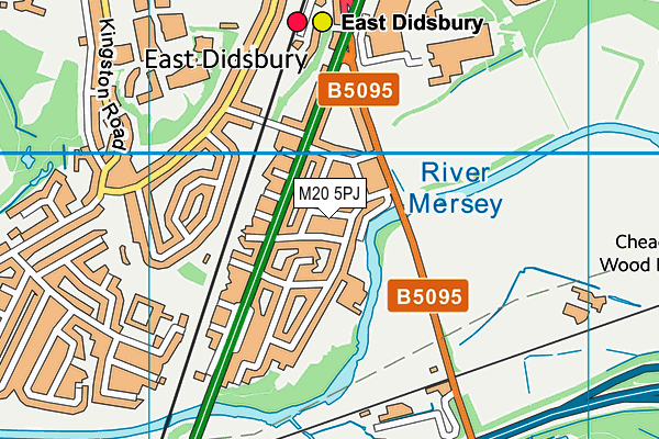 M20 5PJ map - OS VectorMap District (Ordnance Survey)