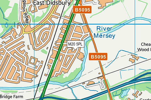 M20 5PL map - OS VectorMap District (Ordnance Survey)