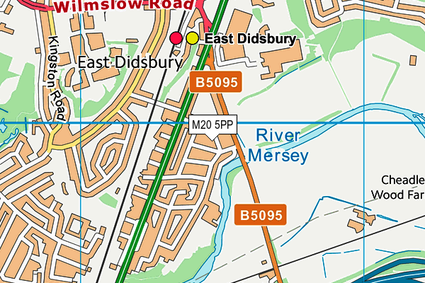 M20 5PP map - OS VectorMap District (Ordnance Survey)