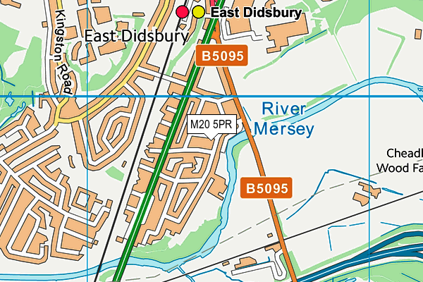 M20 5PR map - OS VectorMap District (Ordnance Survey)