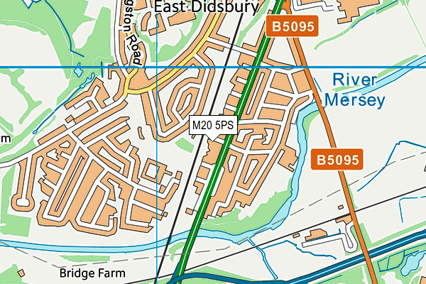 M20 5PS map - OS VectorMap District (Ordnance Survey)