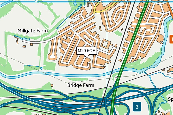 M20 5QF map - OS VectorMap District (Ordnance Survey)