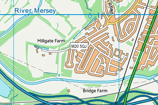 M20 5QJ map - OS VectorMap District (Ordnance Survey)