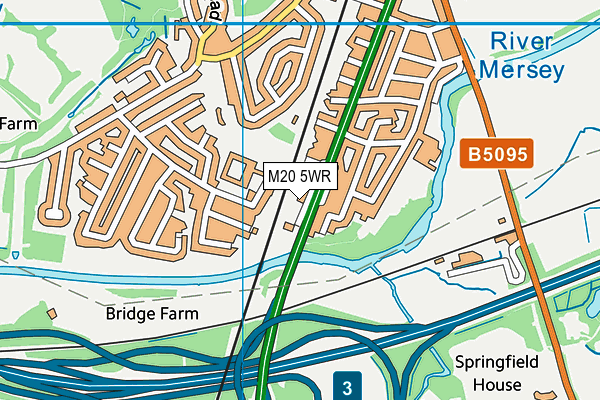 M20 5WR map - OS VectorMap District (Ordnance Survey)