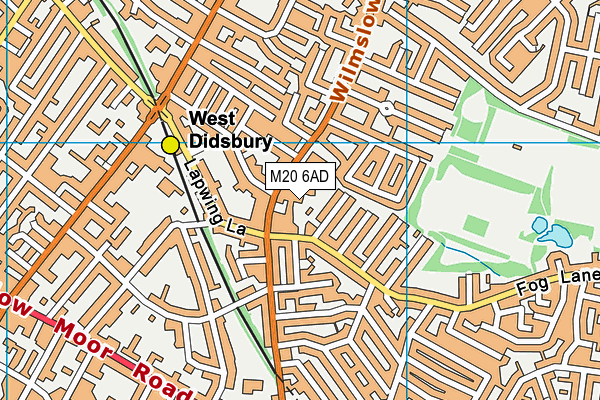 M20 6AD map - OS VectorMap District (Ordnance Survey)