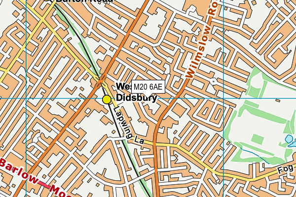 M20 6AE map - OS VectorMap District (Ordnance Survey)