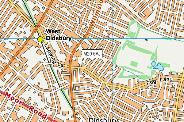 M20 6AJ map - OS VectorMap District (Ordnance Survey)