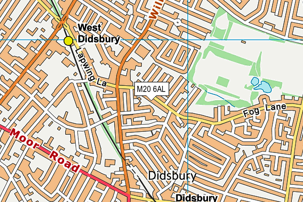 M20 6AL map - OS VectorMap District (Ordnance Survey)