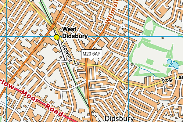 M20 6AP map - OS VectorMap District (Ordnance Survey)