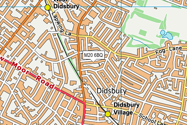 M20 6BQ map - OS VectorMap District (Ordnance Survey)