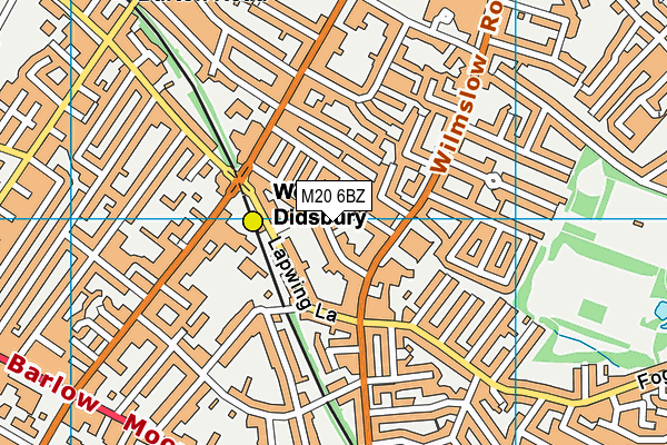 M20 6BZ map - OS VectorMap District (Ordnance Survey)