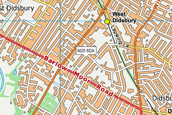 M20 6DA map - OS VectorMap District (Ordnance Survey)