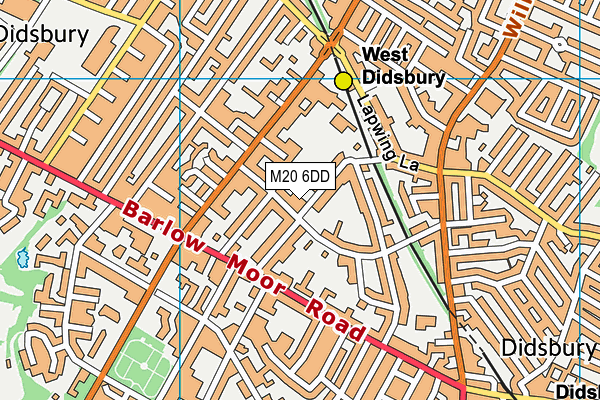 M20 6DD map - OS VectorMap District (Ordnance Survey)