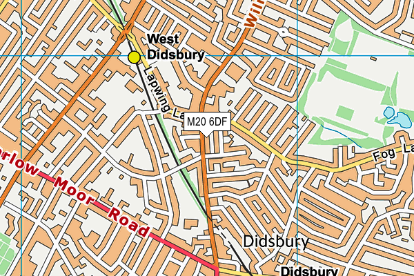 M20 6DF map - OS VectorMap District (Ordnance Survey)