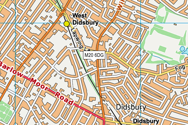 M20 6DG map - OS VectorMap District (Ordnance Survey)