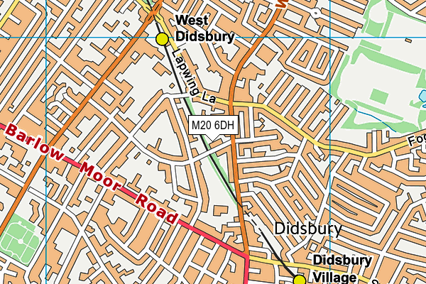 M20 6DH map - OS VectorMap District (Ordnance Survey)