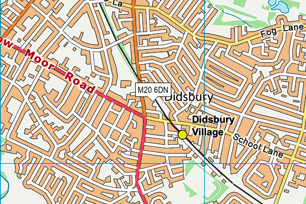 M20 6DN map - OS VectorMap District (Ordnance Survey)