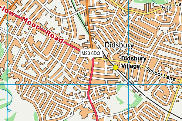 M20 6DQ map - OS VectorMap District (Ordnance Survey)