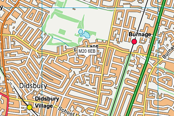 M20 6EB map - OS VectorMap District (Ordnance Survey)