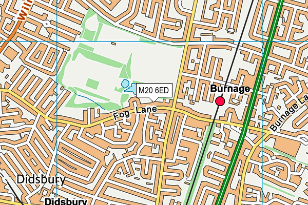 M20 6ED map - OS VectorMap District (Ordnance Survey)