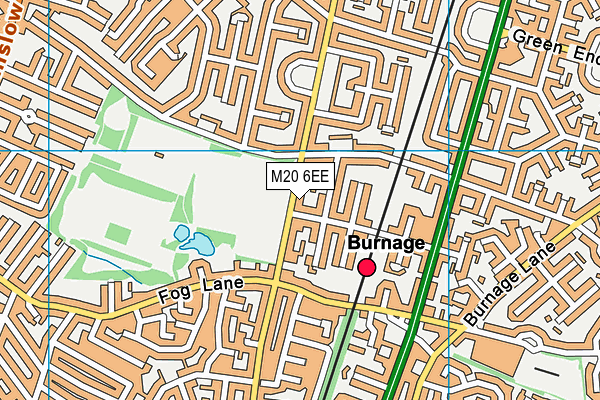 M20 6EE map - OS VectorMap District (Ordnance Survey)