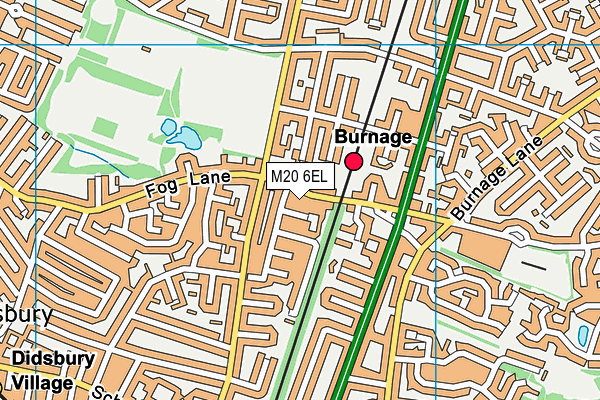 M20 6EL map - OS VectorMap District (Ordnance Survey)