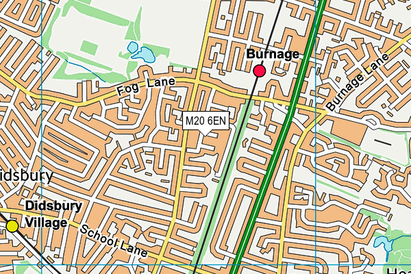 M20 6EN map - OS VectorMap District (Ordnance Survey)