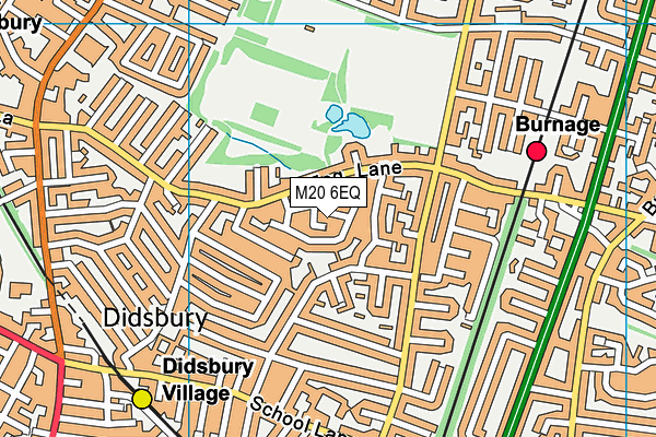 M20 6EQ map - OS VectorMap District (Ordnance Survey)