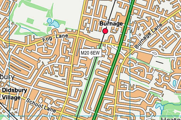 M20 6EW map - OS VectorMap District (Ordnance Survey)