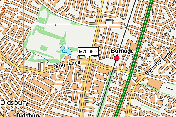 M20 6FD map - OS VectorMap District (Ordnance Survey)