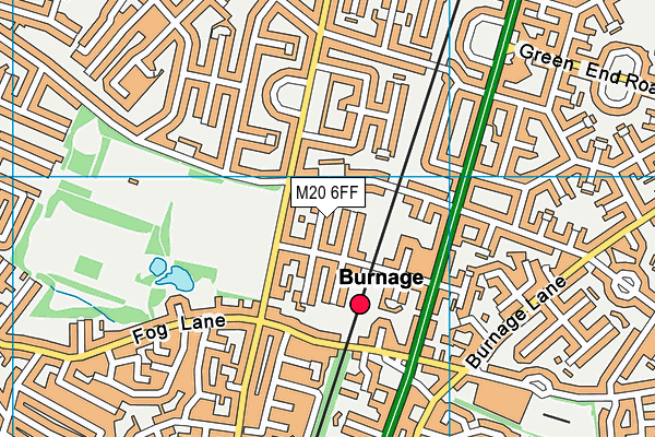 M20 6FF map - OS VectorMap District (Ordnance Survey)