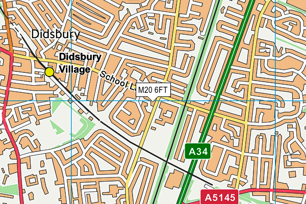 M20 6FT map - OS VectorMap District (Ordnance Survey)