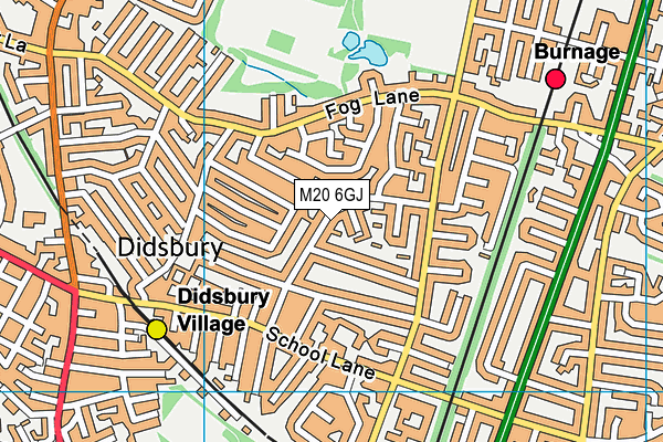 M20 6GJ map - OS VectorMap District (Ordnance Survey)