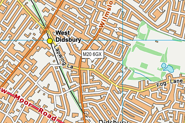 M20 6GX map - OS VectorMap District (Ordnance Survey)